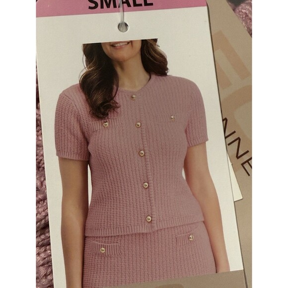 NWT French Connection Women's Sweater Cardigan Size Small Pink - Picture 7 of 8